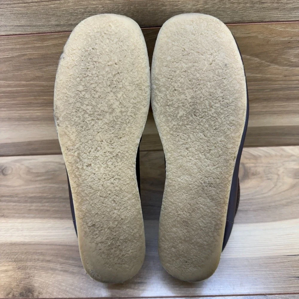Clarks Collection Wallabees‎ Chukka Boots Womens 7.5 M Brown Leather Square Toe